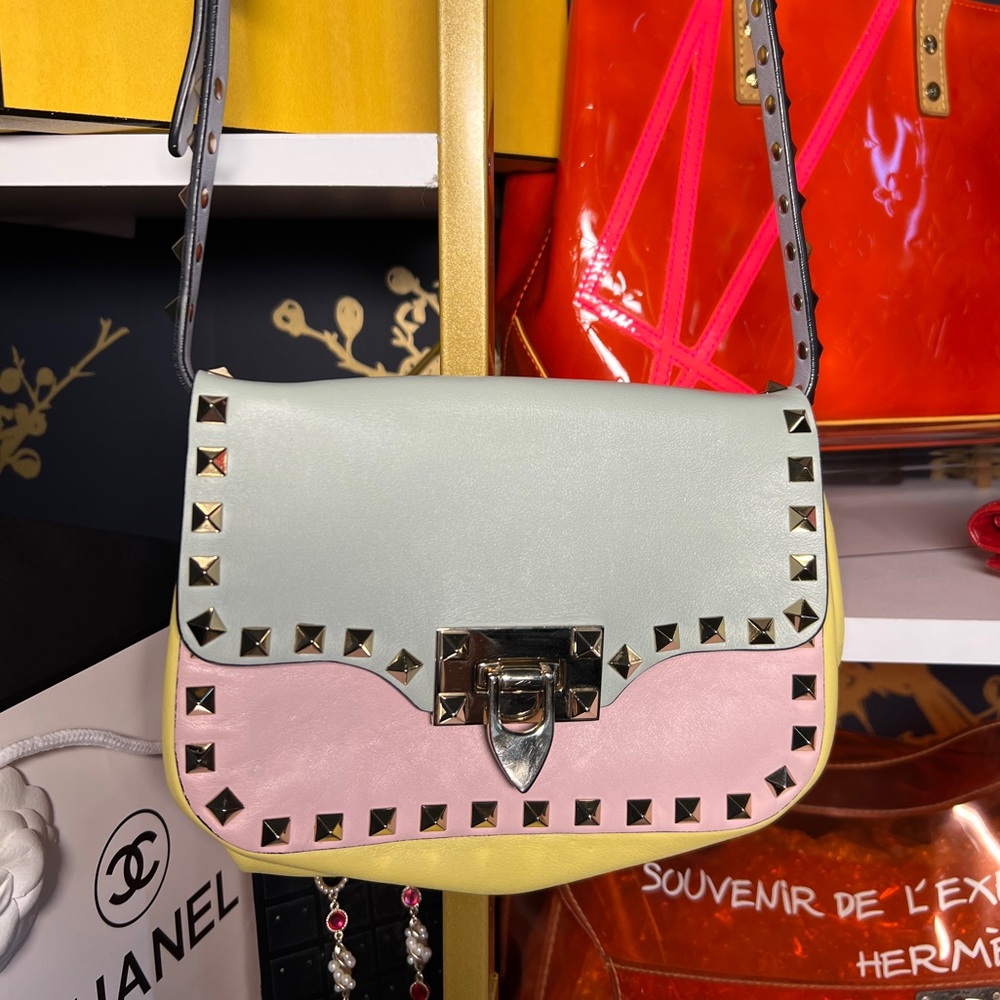 Valentino Rockstud Color block crossbody